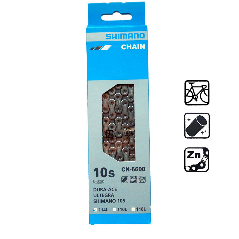 Photo de Chaîne vélo Shimano CN-6600 – 10 vitesses – Dura-Ace / Ultegra / 105 – 114 maillons – Performance route haut de gamme par SHIMANO
