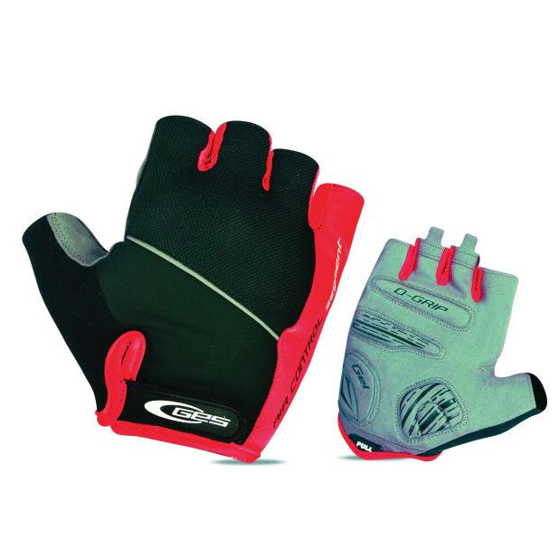 Photo de Gants de vélo Evo Gel Rouge taille S – Inserts en gel absorbants, paume antidérapante, tissu respirant et confort optimal par GES