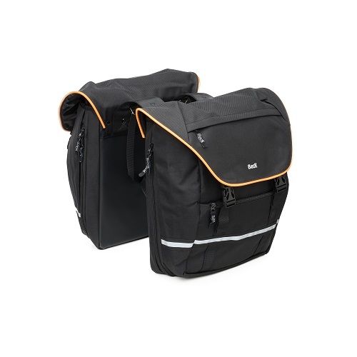 Paire de sacoches arrière Beck SPRTV 30 L – Orange, imperméables et réfléchissantes pour vélo & e-bike
