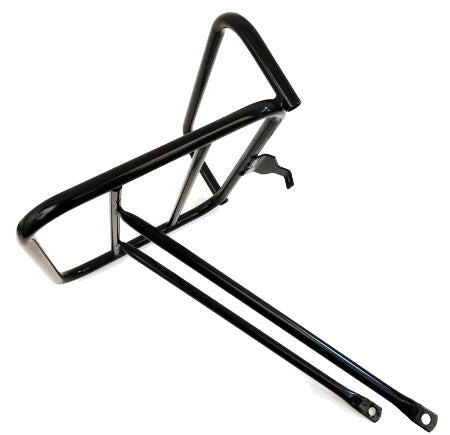 Porte-Bagages Avant Porteur Noir – Vélo 26" à 28" – Grande Plateforme – Robuste et Pratique