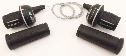 Paire de manettes de dérailleur SRAM MRX Grip Shift – 8 vitesses, commande rotative droite et gauche