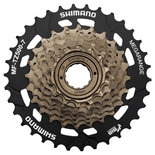 Roue Libre Shimano MF-TZ500 – 7 Vitesses 14-34 Dents – Brun – Transmission VTT et Vélo de Ville
