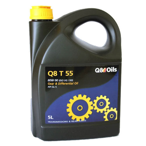 Photo de Huile de transmission Q8 T55 80W-90 – 5 L – Lubrifiant pour essieux et différentiels API GL-5 usage intensif par Q8OILS