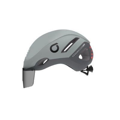 CASQUE URBAN E-ONE VISOR VERT GRIS MAT BRIKO L 59/63CM
