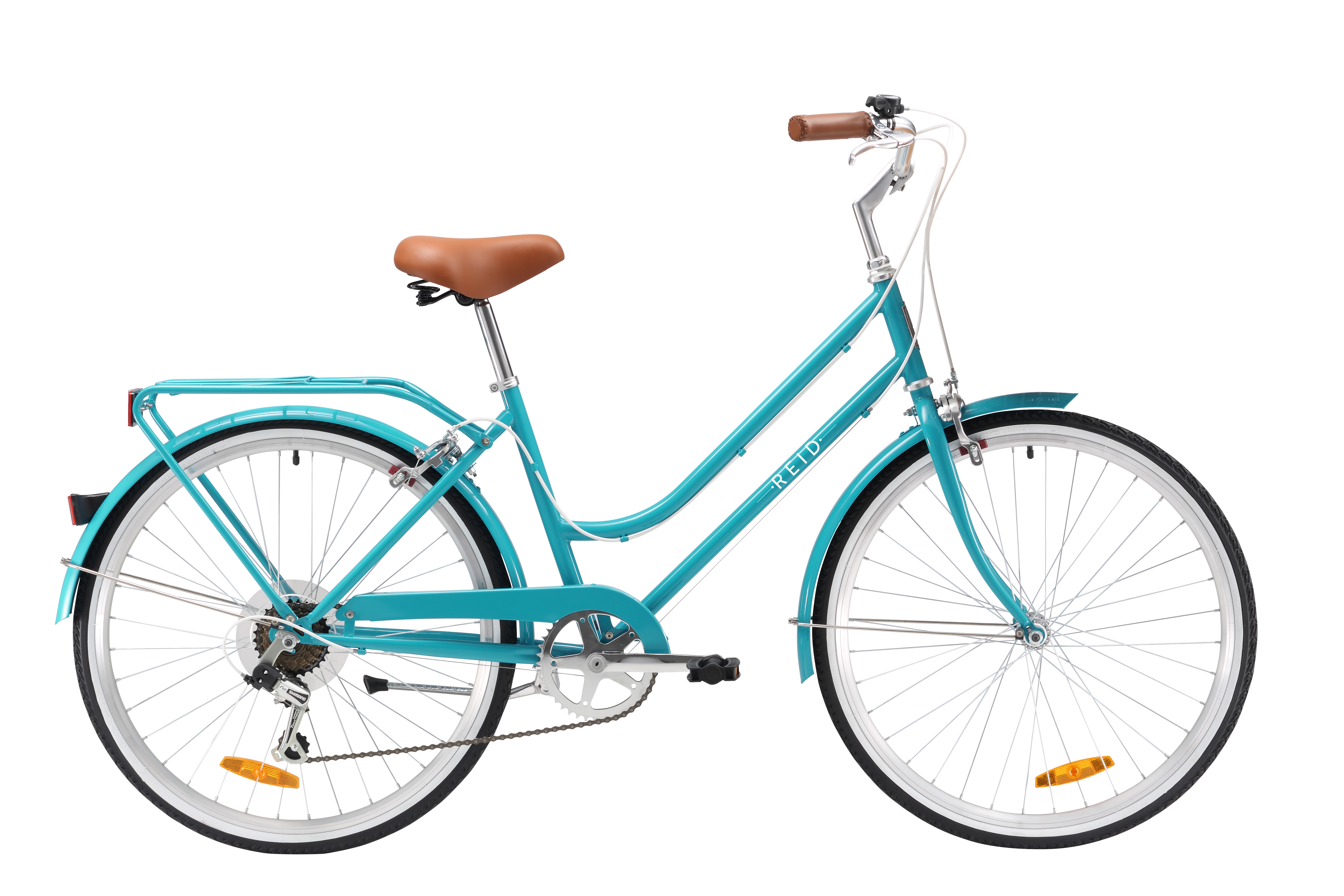 Vélo urbain femme REID Ladies Classic 28" – Aqua – Taille M (46cm) – 7 vitesses – Élégance et confort vintage