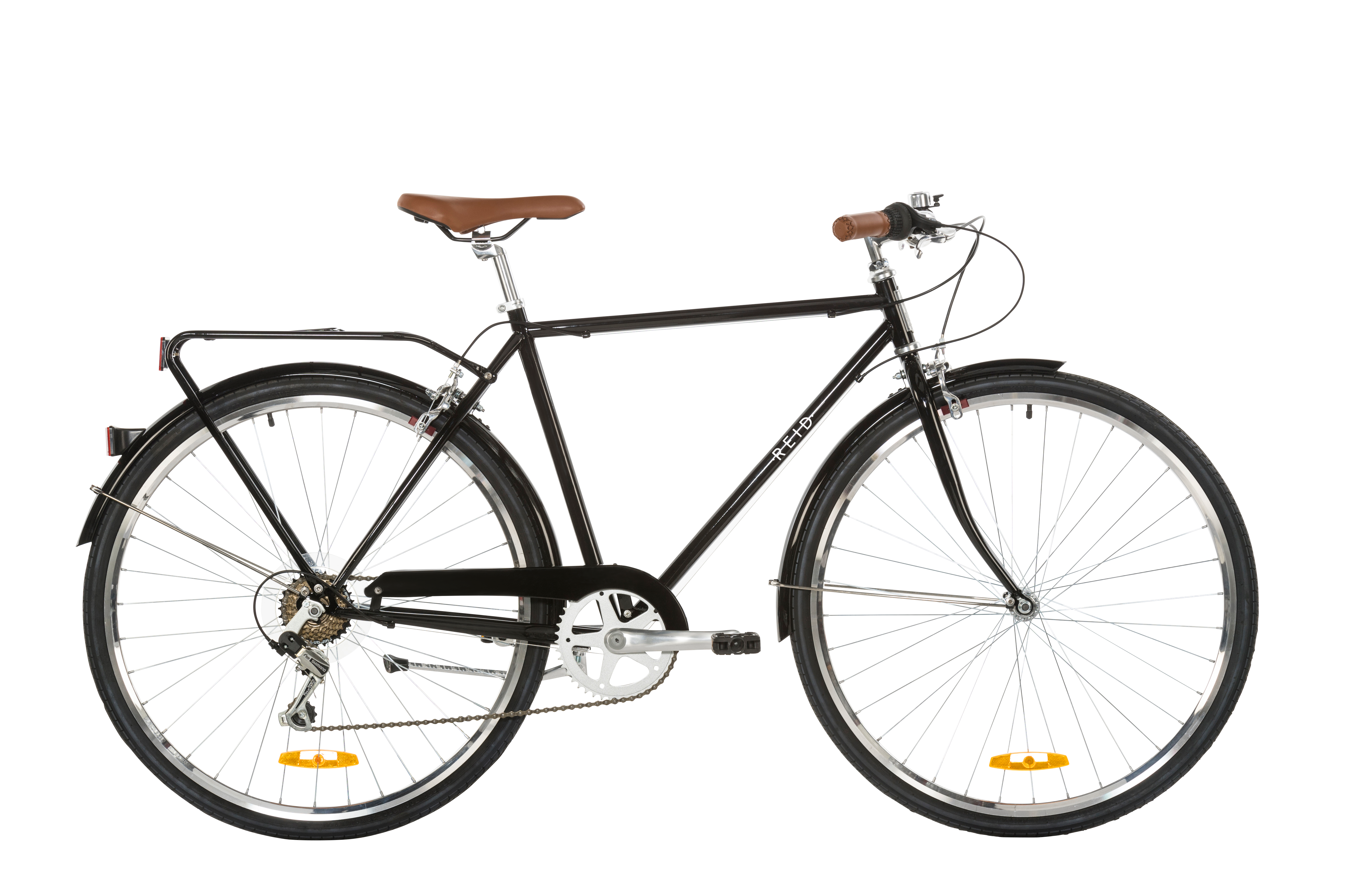 Vélo urbain homme REID Gents Roadster 28" – Noir – Taille S (52 cm) – Style rétro & 7 vitesses