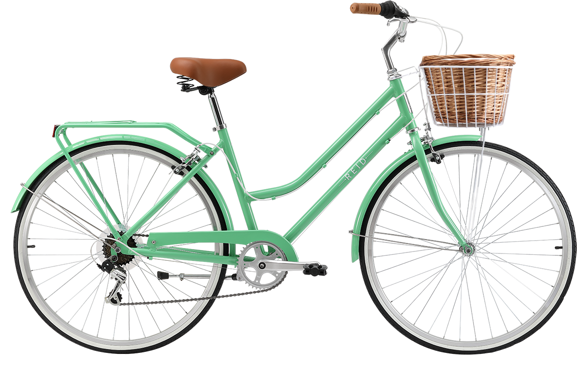 Vélo urbain femme REID Ladies Classic Lite 28" – Mint Green – Taille M (46 cm) – Léger, vintage & 7 vitesses
