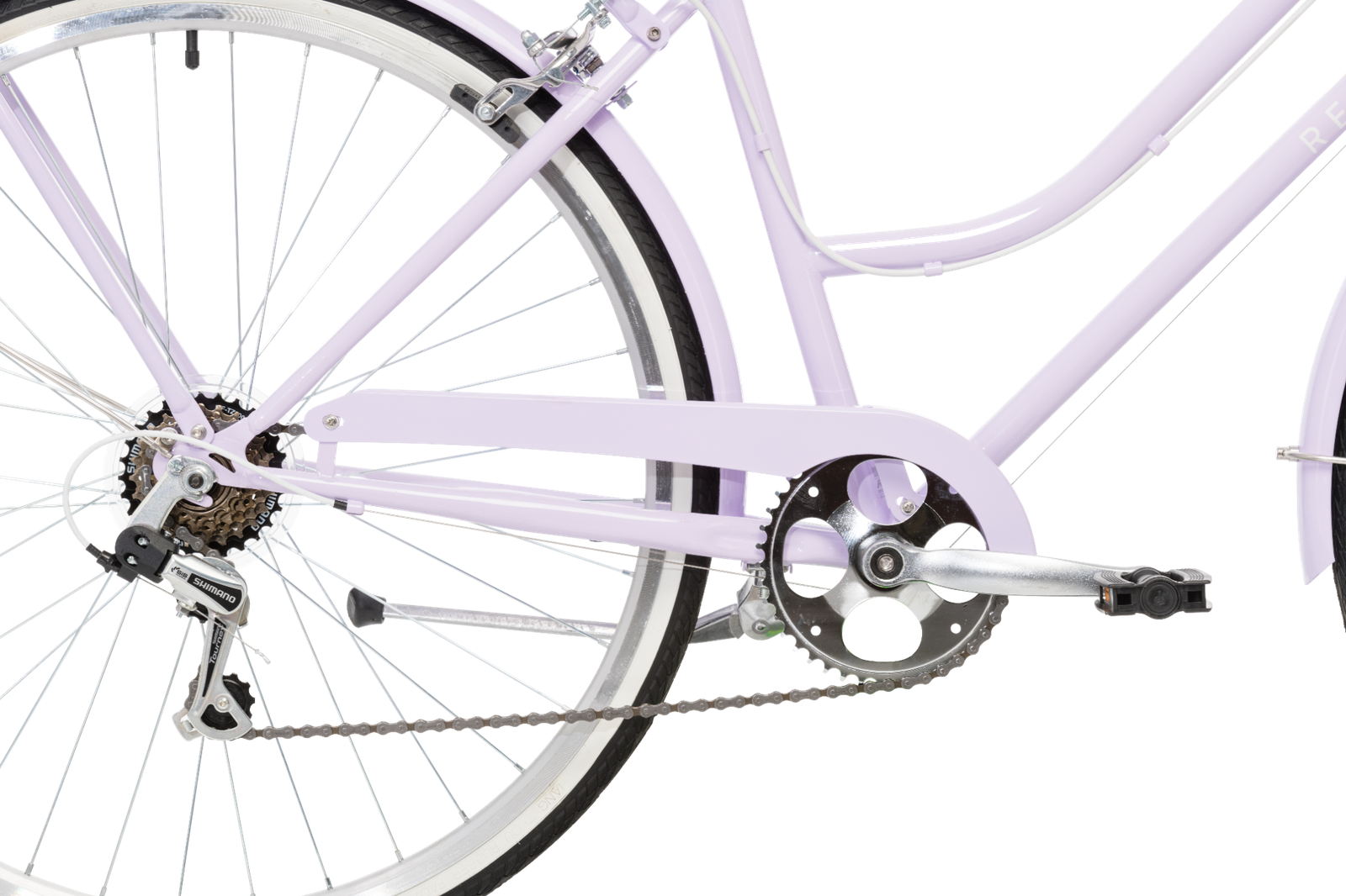 Vélo urbain femme REID Ladies Classic 28" – Lavande – Taille L (52 cm) – 7 vitesses – Élégance et confort