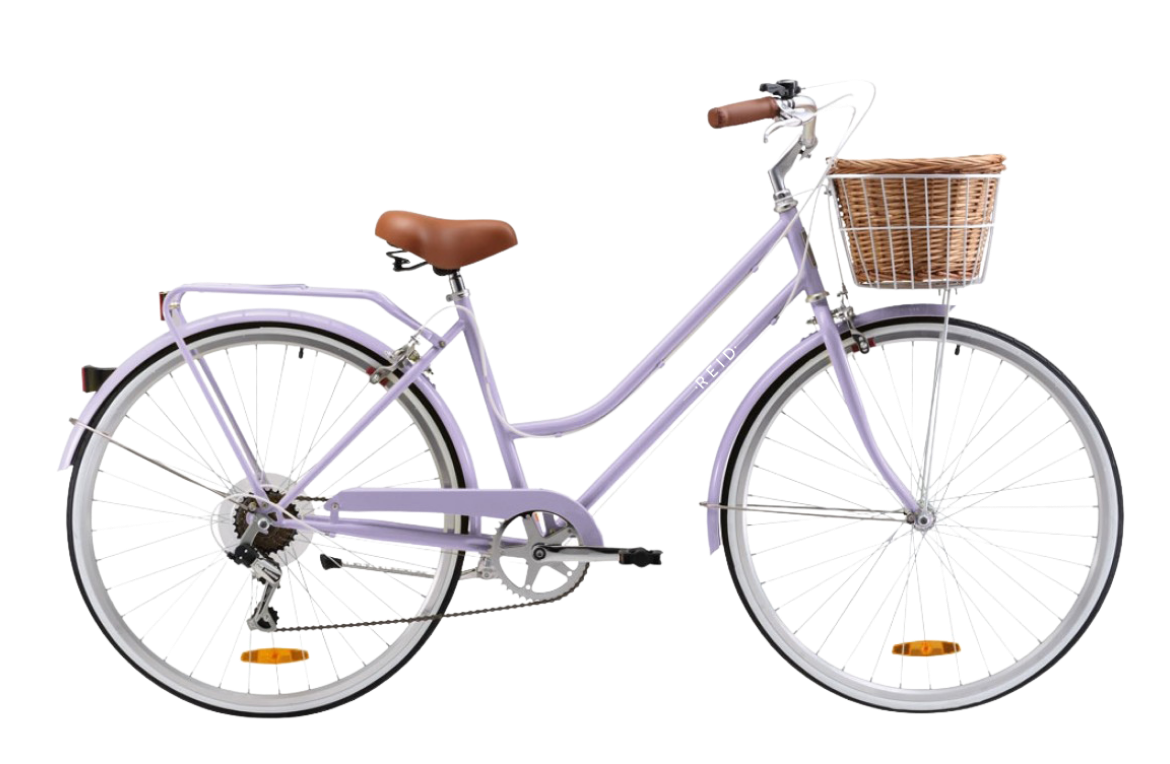 Vélo urbain femme REID Ladies Classic 28" – Lavande – Taille L (52 cm) – 7 vitesses – Élégance et confort