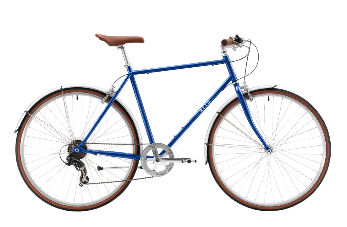 Vélo urbain homme REID Gents Roller 28" – Bleu Écosse – Taille L (56 cm) – Style vintage & 7 vitesses