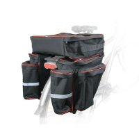 Sacoches Vélo Gran Turismo Noires – 35L – Porte-Bagages avec Top Souple – Légères et Pratiques