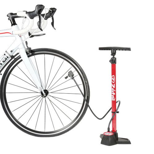 Pompe à pied Zefal Profil Max FP30 – Manomètre à loupe – 11 bar – Raccord universel Z-Switch – Rouge