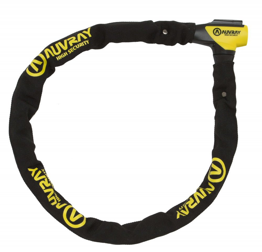 Antivol chaîne Auvray R-Bloc 100 – Acier cémenté Ø7 mm, 100 cm, serrure intégrée avec 2 clés réversibles