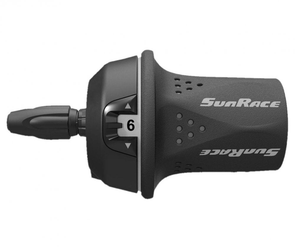 Manette de dérailleur droite SunRace TSM21 Grip – VTT 6 vitesses, commande rotative
