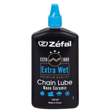 Lubrifiant Chaîne Vélo Extra Wet Lube Zefal 120 ml – Conditions Humides & Boueuses