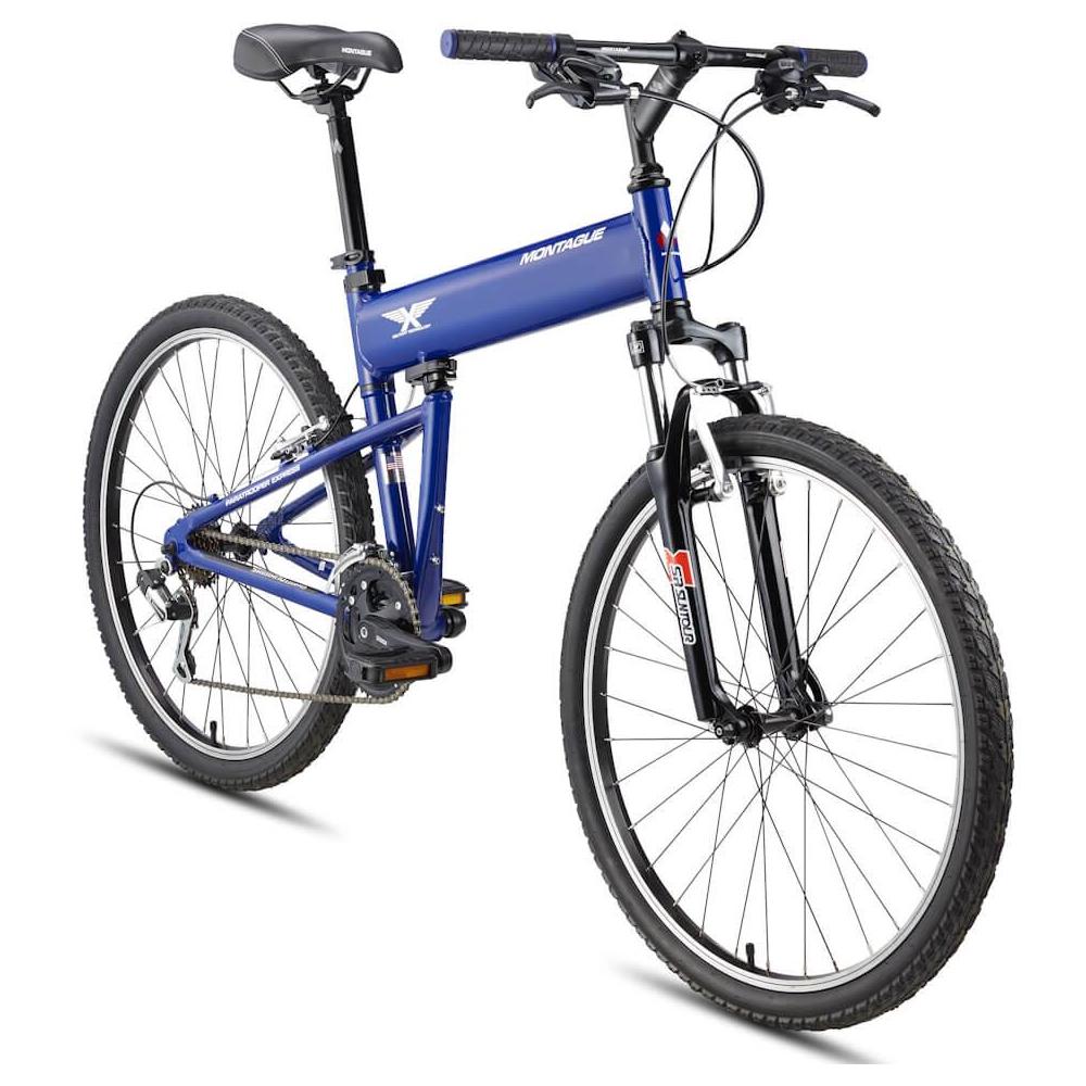 VTT pliant Montague Paratrooper Express 18" Bleu – Robuste, pratique et tout-terrain