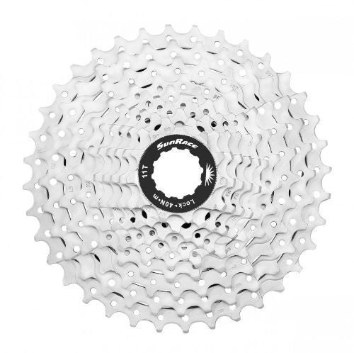 Cassette SunRace 10 Vitesses 11-36 Dents – Finition Métallique – CSMS1 TAW-BOX M – Transmission Polyvalente et Durable