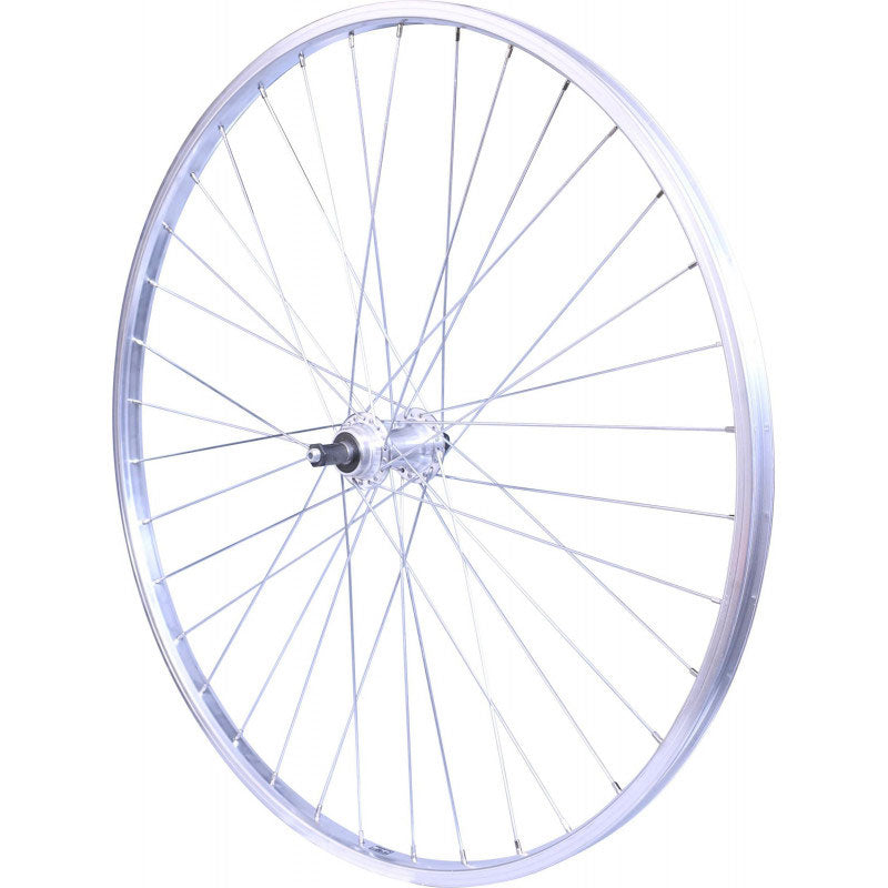 Roue Arrière 28" VTC – Alu Argent – Frein Patin – 5 à 8V