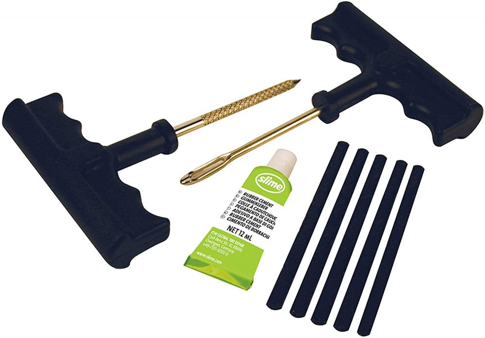Kit de 8 mèches noires Slime – Réparation pneus tubeless auto et moto