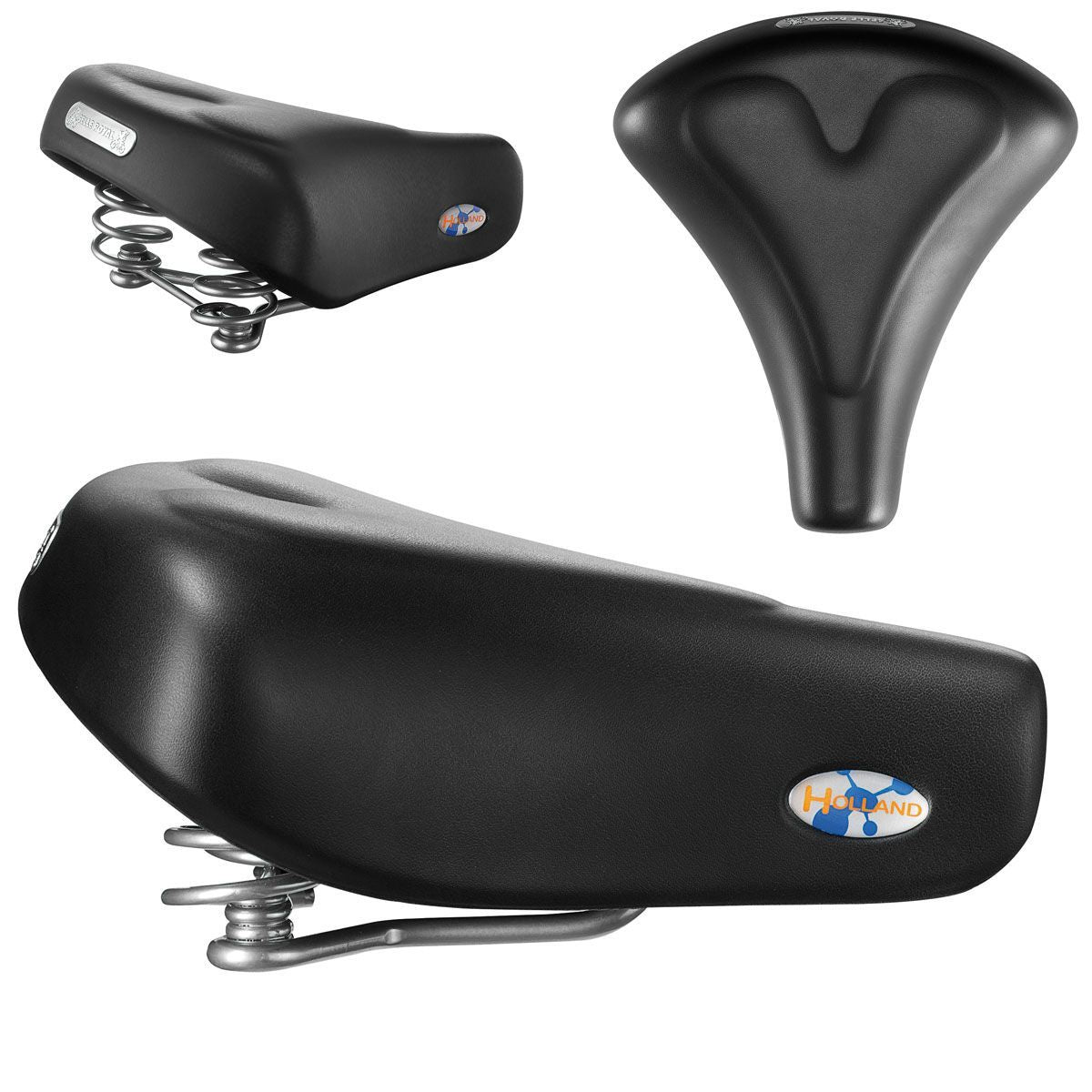 Selle Royal Holland Gel – Relaxed unisexe noire 251 x 221 mm, confort hollandais classique