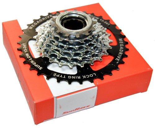 Roue Libre SunRace 7 Vitesses 13-34 Dents – Finition Zinc – Transmission Large pour Montée Facile et Polyvalence