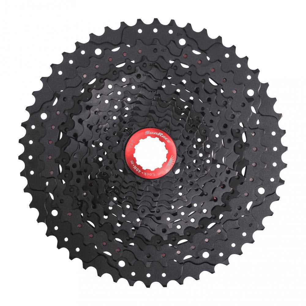 Cassette SunRace CSMZ90 – 12 Vitesses 11-50 Dents – VTT – Corps HG – Performance et Large Plage de Développement