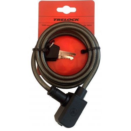 Antivol spirale Trelock TS150-8 – Ø8 mm x 150 cm – Avec clé