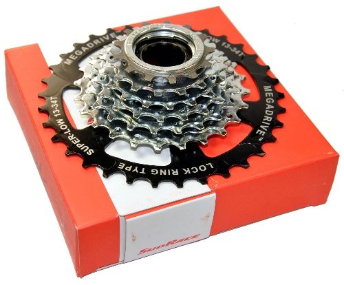 Roue Libre SunRace 7 Vitesses 13-34 Dents – Finition Zinc – Transmission Large pour Montée Facile et Polyvalence