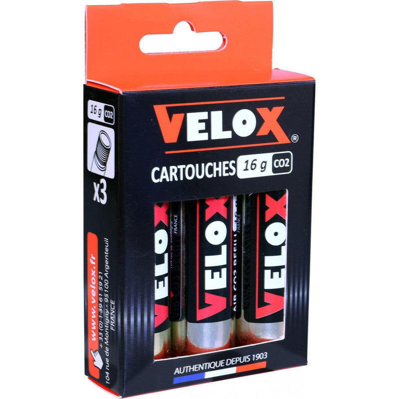 CARTOUCHES CO2 FILETEE 16G X3 VELOX
