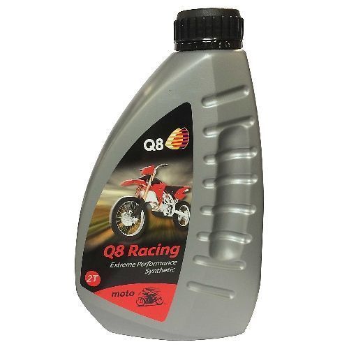 Huile Moto 2 Temps 100% Synthèse Q8 Racing 2T 1 L – Performance Extrême Compétition