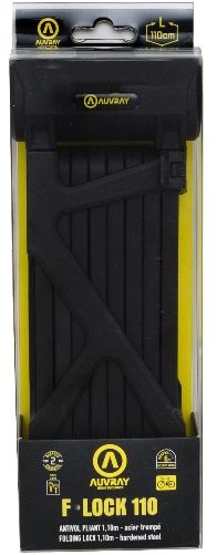Antivol articulé pliant Auvray Folding Lock – 110 cm, acier trempé 6 mm, support universel inclus