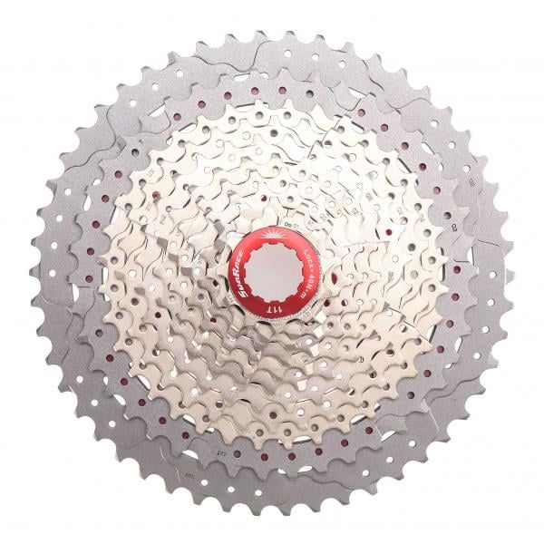 Cassette VTT Sunrace CSMX80 11 Vitesses – 11x50 – Finition Metallic – Large Plage pour Performances Tout-Terrain