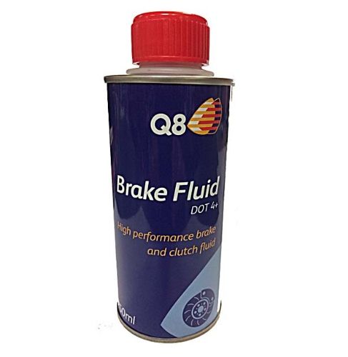 Liquide de Frein DOT 4+ Q8 Oils 250 ml – Synthèse Haute Performance, Point d’Ébullition Élevé