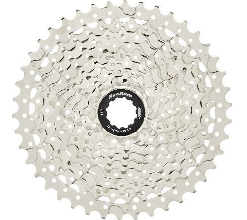 Cassette SunRace 10 Vitesses 11-40 Dents – Finition Métallique – CSMS3 TAX-BOX M – Transmission Polyvalente pour VTT et Gravel