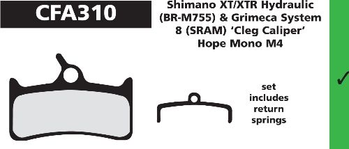 PLAQUETTES SHIMANO 755 XT/XTR EBC