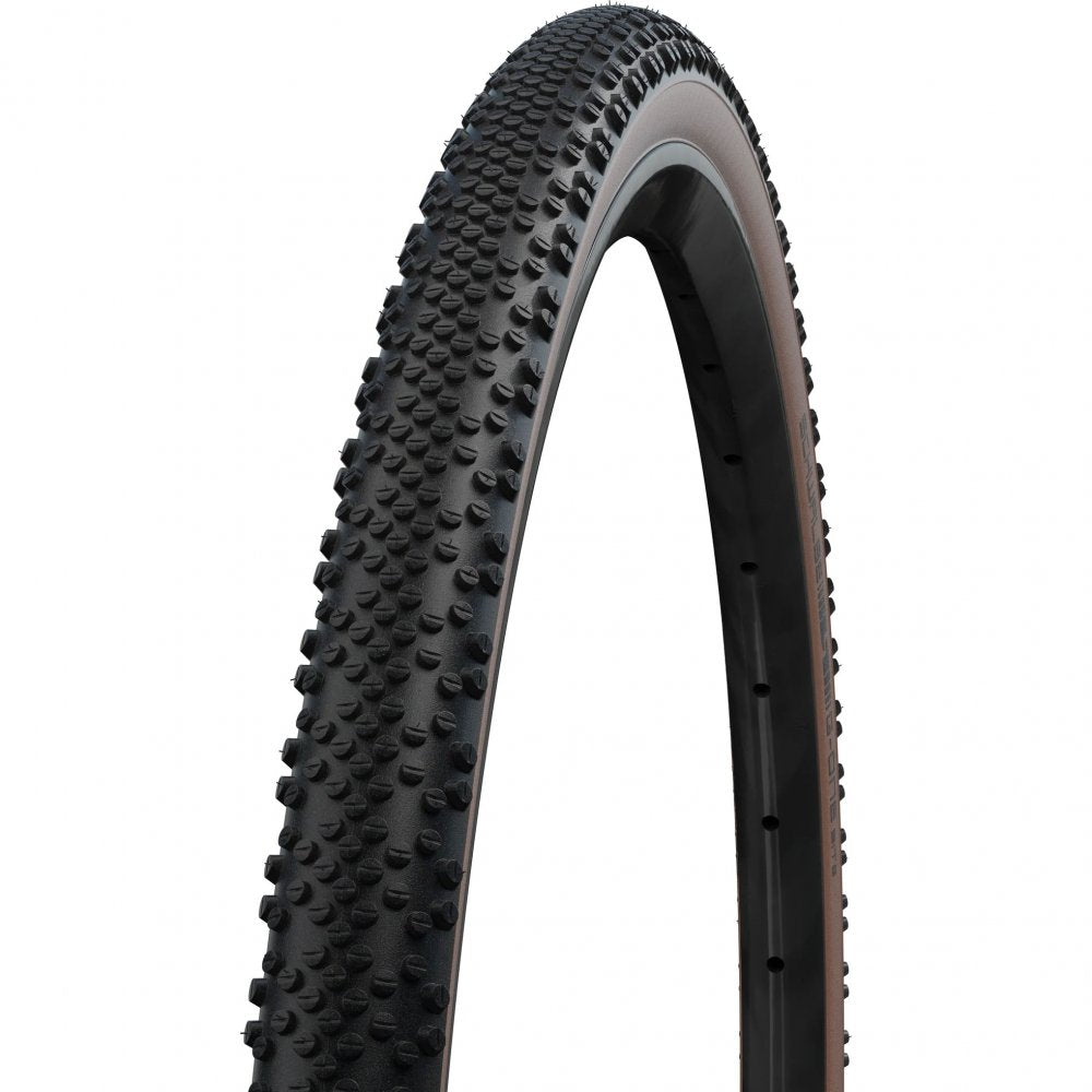 Pneu Gravel Schwalbe G-One Bite Performance 700x45C (45-622) – RaceGuard – Tubeless Ready – ADDIX – Tringles Souples – Flancs Marron