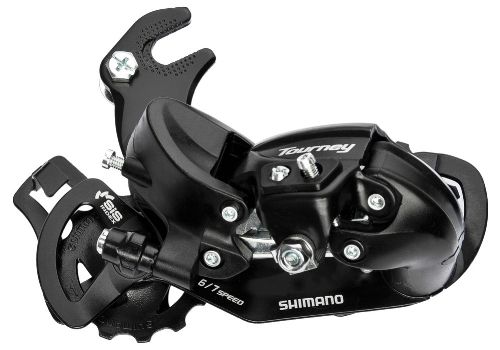 Dérailleur Arrière Shimano Tourney TY300 – VTT 6/7 Vitesses – Avec Crochet – Chape Longue