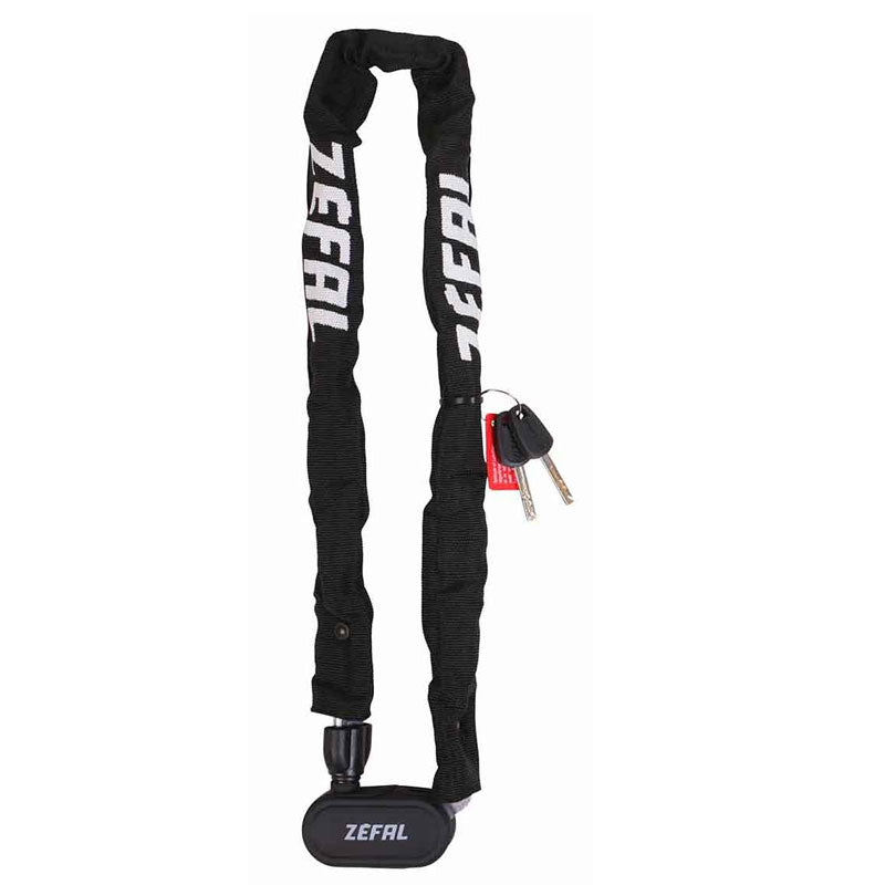 Antivol chaîne Zefal K-Traz M10 – Ø8 mm, 90 cm, double verrouillage Z Safe, 2 clés incluses