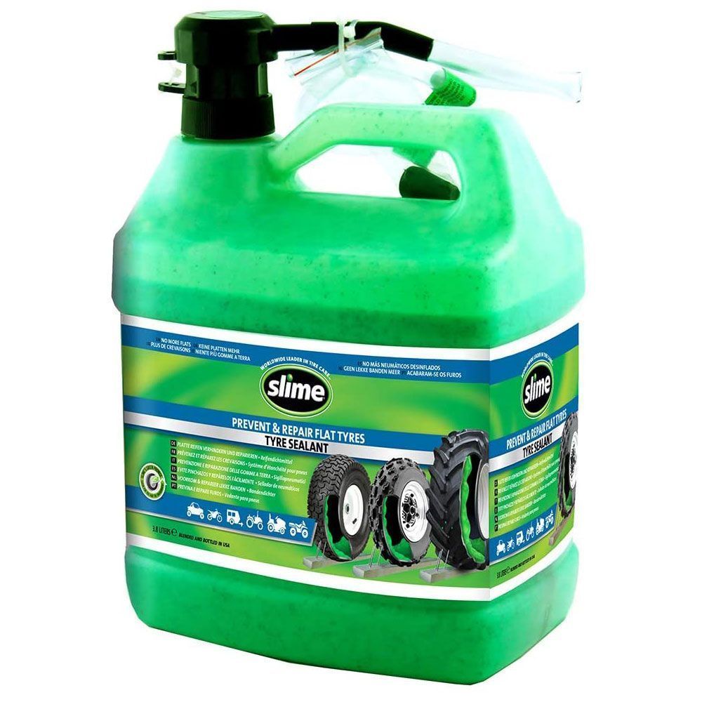 Préventif pneu Tubeless Slime 3,78 L – Tyre Sealant anti-crevaison pour auto, moto, quad et véhicules tout-terrain