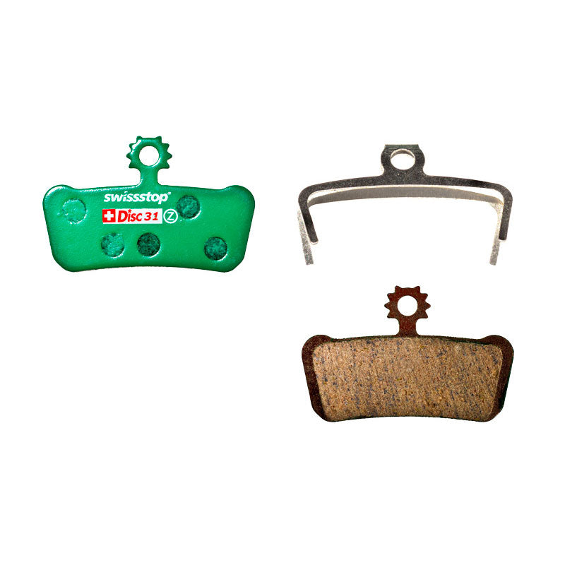 Plaquettes de frein SwissStop – Compatibles SRAM G2, Guide & Avid Trail – Garniture organique Kevlar/laiton/céramique