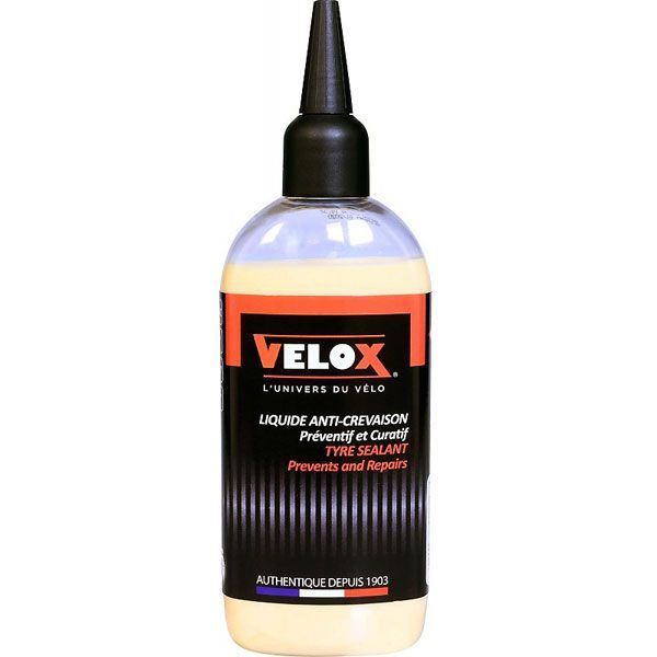 Préventif anti-crevaison FAST SEALANT Velox 150 ml – Liquide latex sans ammoniac pour pneus vélo Tubeless, chambre à air et boyaux