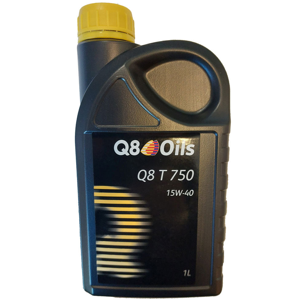 Huile Moteur Minérale Q8 Oils T750 15W-40 – API CH-4 / ACEA E5 – 1 Litre
