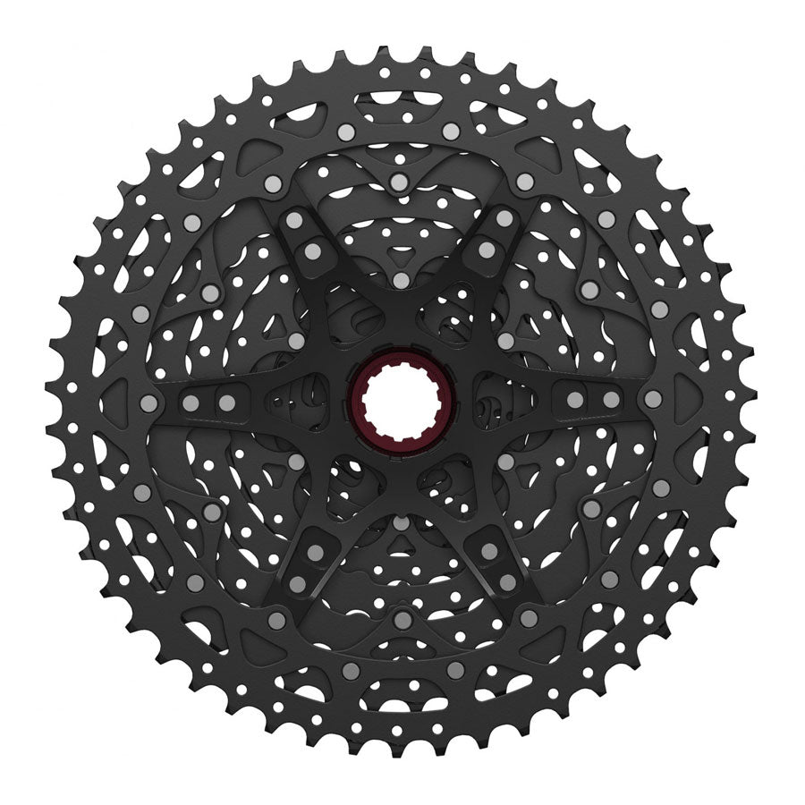Cassette VTT Sunrace CSMZ800 12 Vitesses – 11x51 – Finition Black ED – Araignée Alliage – Corps HG-Spline