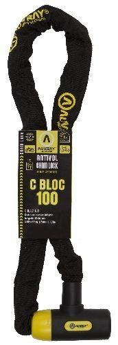 Antivol chaîne Auvray C-Bloc – Acier trempé Ø8 mm, 100 cm, serrure intégrée avec 2 clés