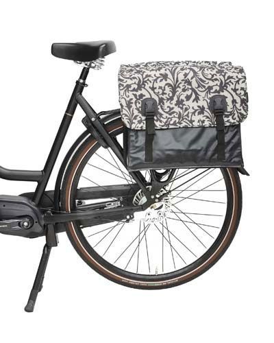 PAIRE SACOCHES BECK CLASSIC DECORATION Black / White 40x16x35 49 Litres 23-KE-410