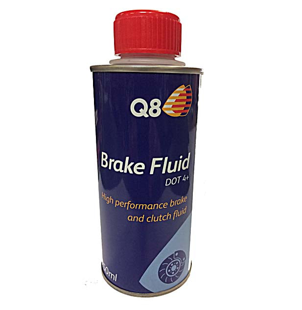 Liquide de Frein DOT 4+ Q8 Oils 250 ml – Synthèse Haute Performance, Point d’Ébullition Élevé
