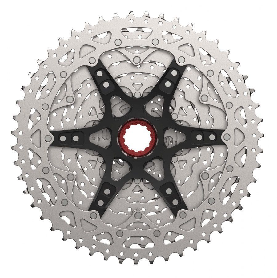 Cassette VTT Sunrace CSMZ800 12 Vitesses – 11x51 – Finition Metallic Silver – Araignée Alliage – Corps HG-Spline