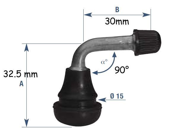 Valve Coudée 90° Ø15 mm TIP TOP pour Scooter – Étanche et Résistante