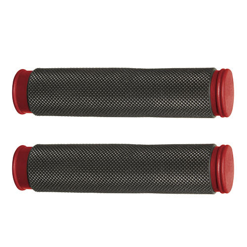 Poignées Herrman Diamond – Double densité Rouge/Noir 130 mm Ø22