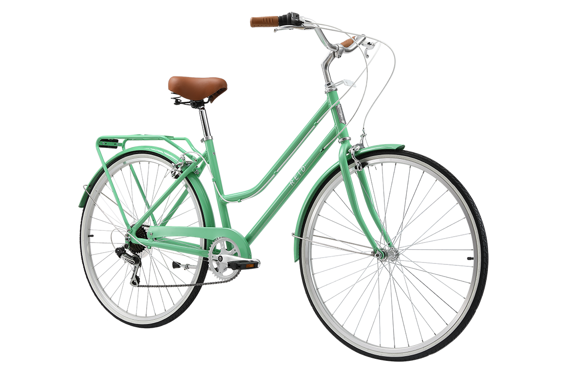 Vélo urbain femme REID Ladies Classic Lite 28" – Mint Green – Taille M (46 cm) – Léger, vintage & 7 vitesses